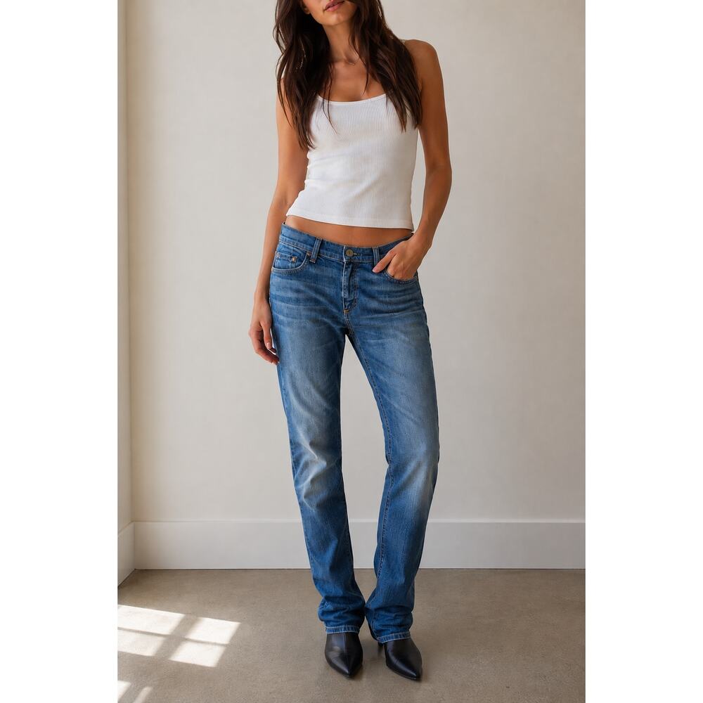 Rag & Bone The Dre Stoke Slim Boyfriend Low-Rise Relaxed Slouchy Fit Jeans - Picture 2 of 10